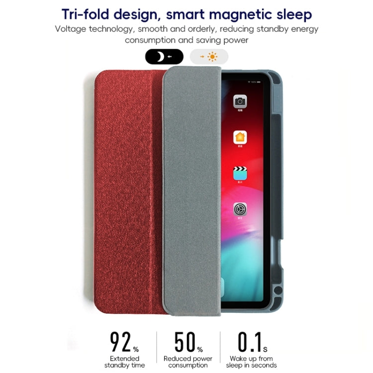 For iPad 2025 / 2022 ZGA Tri-Fold Voltage Smart Leather Tablet Case(Red) by ZGA