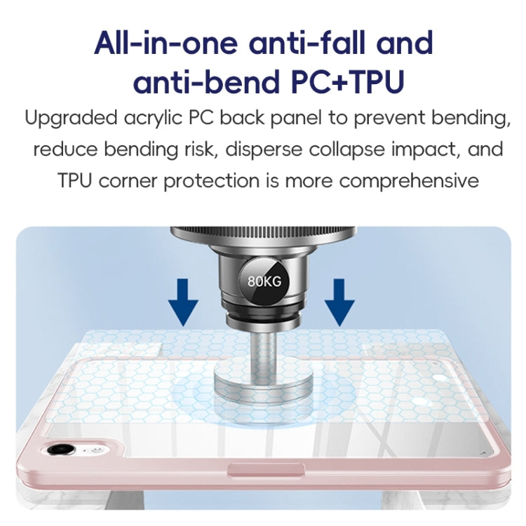 For iPad 2025 / 2022 ZGA Tri-Fold 360 Rotation Smart Leather Tablet Case(Pink) by ZGA