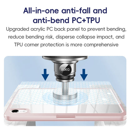 For iPad 2025 / 2022 ZGA Tri-Fold 360 Rotation Smart Leather Tablet Case(Pink) by ZGA