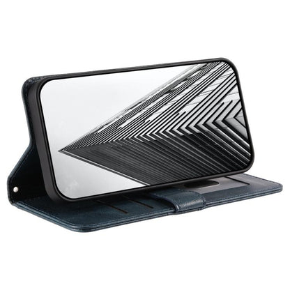 For iPhone 16e Simple 6-Card Wallet Leather Phone Case(Navy Blue) by bashfashion