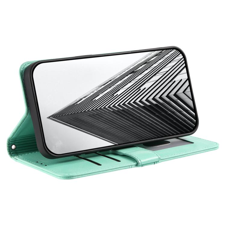 For iPhone 16e Simple 6-Card Wallet Leather Phone Case(Green) by bashfashion