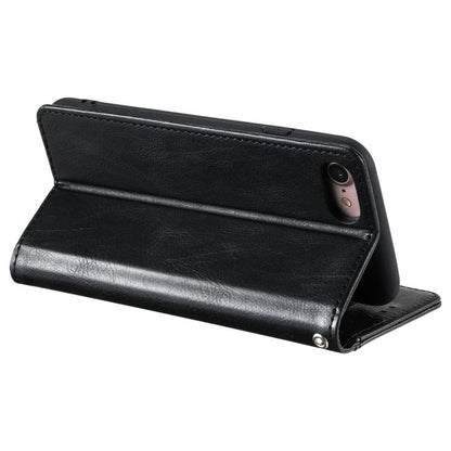 For iPhone 16e Simple 6-Card Wallet Leather Phone Case(Black) by bashfashion