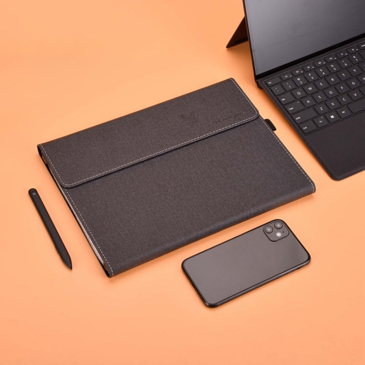 For Microsoft Surface Pro 10 Cloth Texture PC Tablet Protective Case(Black) by bashfashion