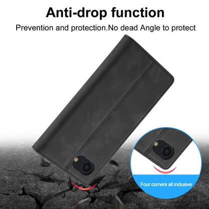 For iPhone 16e LC.IMEEKE Strong Magnetism Microfiber Leather Phone Case(Black) by LC.IMEEKE