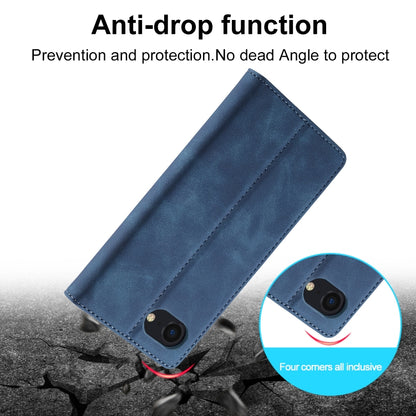 For iPhone 16e LC.IMEEKE Strong Magnetism Microfiber Leather Phone Case(Blue) by LC.IMEEKE