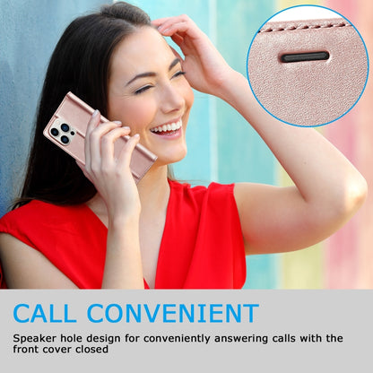 For iPhone 16 Pro LC.IMEEKE Strong Magnetism Microfiber Leather Phone Case(Rose Gold) by LC.IMEEKE