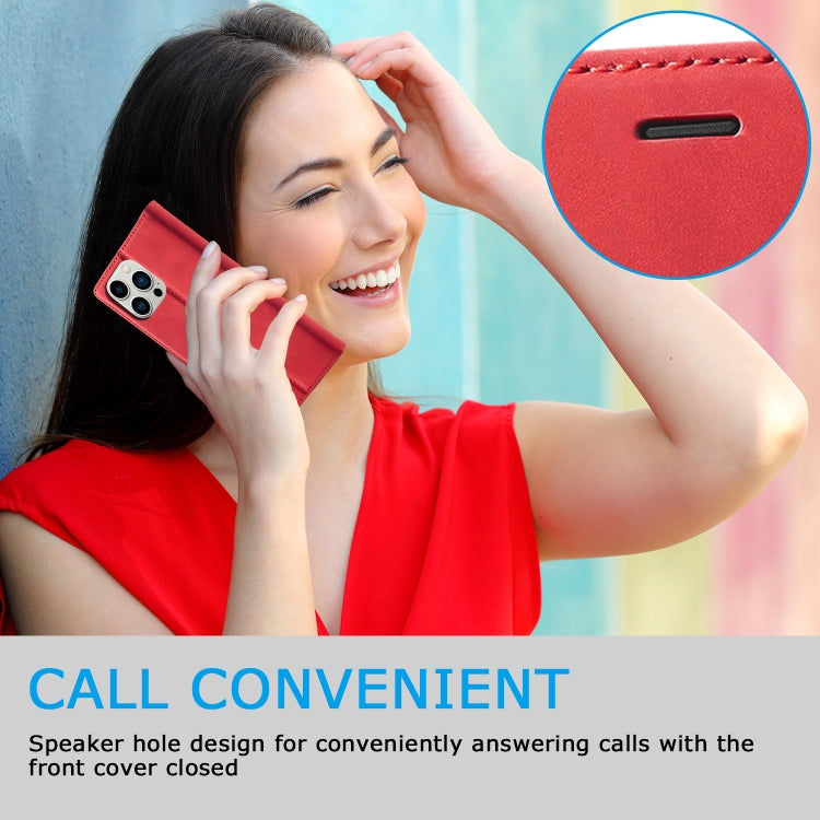 For iPhone 16 Pro Max LC.IMEEKE Strong Magnetism Microfiber Leather Phone Case(Red) by LC.IMEEKE