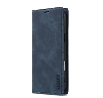 For iPhone 17 Pro Max LC.IMEEKE Strong Magnetism Microfiber Leather Phone Case(Blue) by LC.IMEEKE