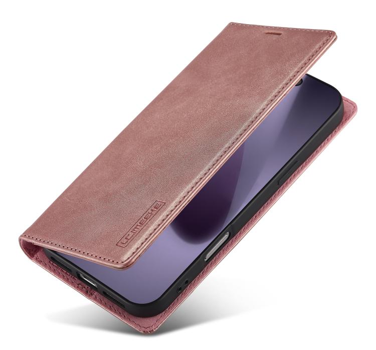 For iPhone 17 Pro Max LC.IMEEKE Strong Magnetism Microfiber Leather Phone Case(Rose Gold) by LC.IMEEKE