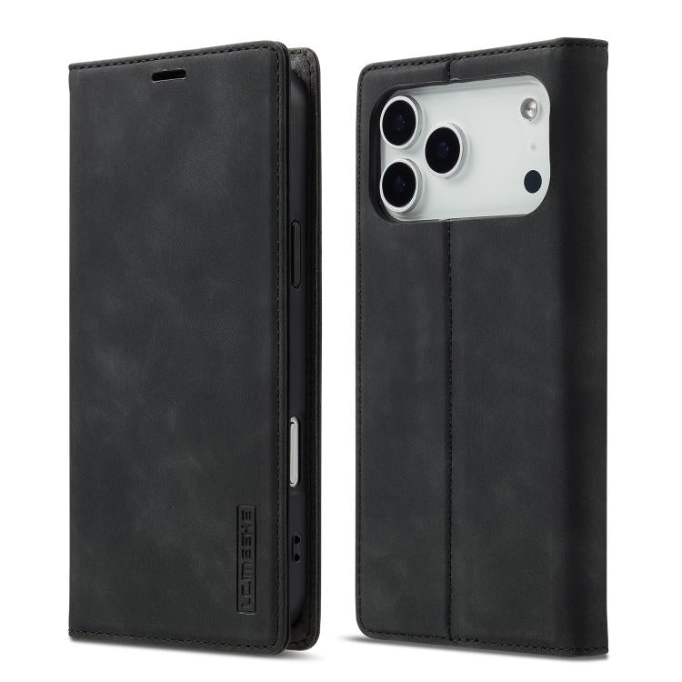 For iPhone 17 Pro LC.IMEEKE Strong Magnetism Microfiber Leather Phone Case(Black) by LC.IMEEKE
