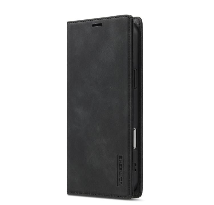 For iPhone 17 Pro LC.IMEEKE Strong Magnetism Microfiber Leather Phone Case(Black) by LC.IMEEKE