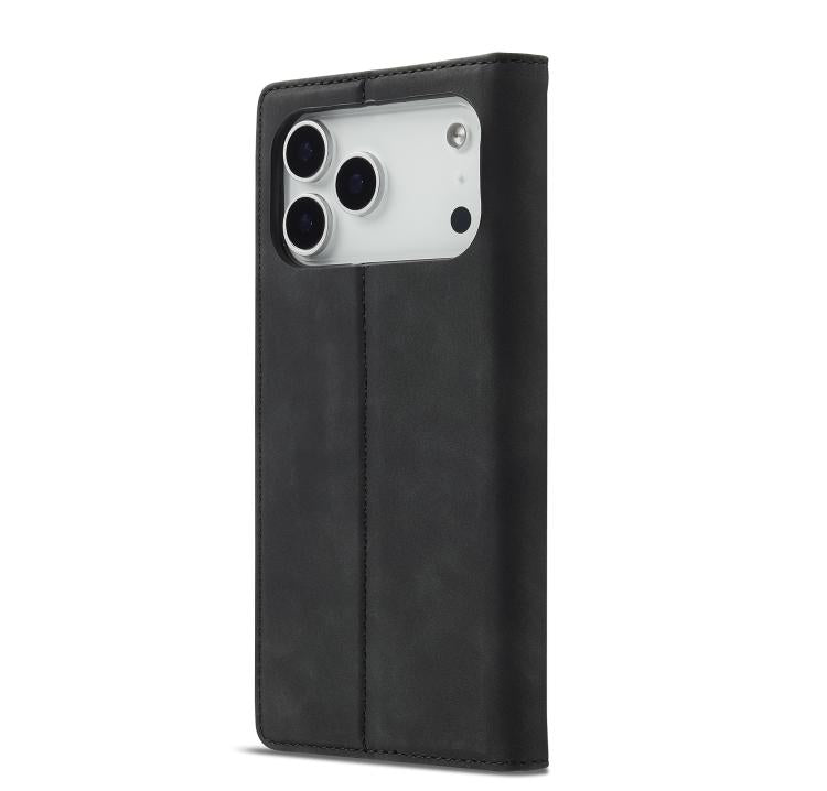 For iPhone 17 Pro LC.IMEEKE Strong Magnetism Microfiber Leather Phone Case(Black) by LC.IMEEKE