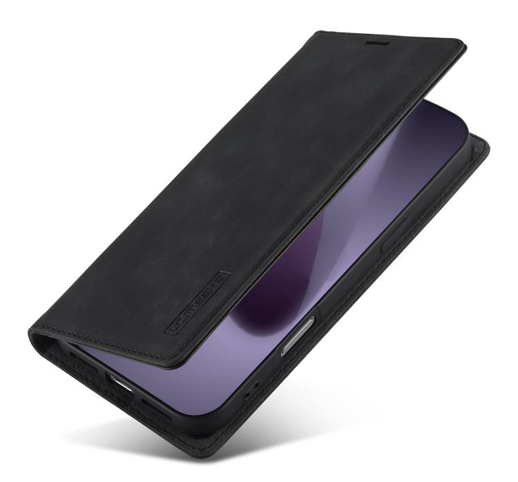 For iPhone 17 Pro LC.IMEEKE Strong Magnetism Microfiber Leather Phone Case(Black) by LC.IMEEKE