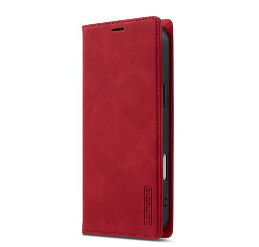 For iPhone 17 Pro LC.IMEEKE Strong Magnetism Microfiber Leather Phone Case(Red) by LC.IMEEKE
