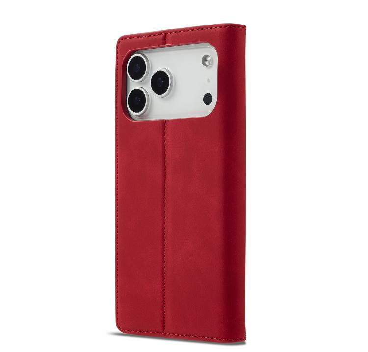 For iPhone 17 Pro LC.IMEEKE Strong Magnetism Microfiber Leather Phone Case(Red) by LC.IMEEKE