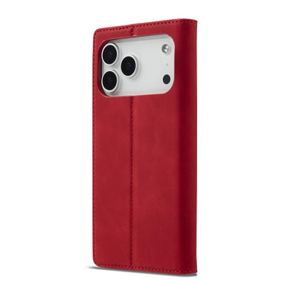 For iPhone 17 Pro LC.IMEEKE Strong Magnetism Microfiber Leather Phone Case(Red) by LC.IMEEKE