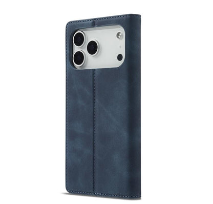 For iPhone 17 Pro LC.IMEEKE Strong Magnetism Microfiber Leather Phone Case(Blue) by LC.IMEEKE