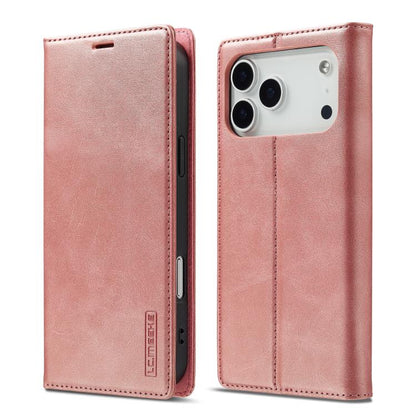 For iPhone 17 Pro LC.IMEEKE Strong Magnetism Microfiber Leather Phone Case(Rose Gold) by LC.IMEEKE