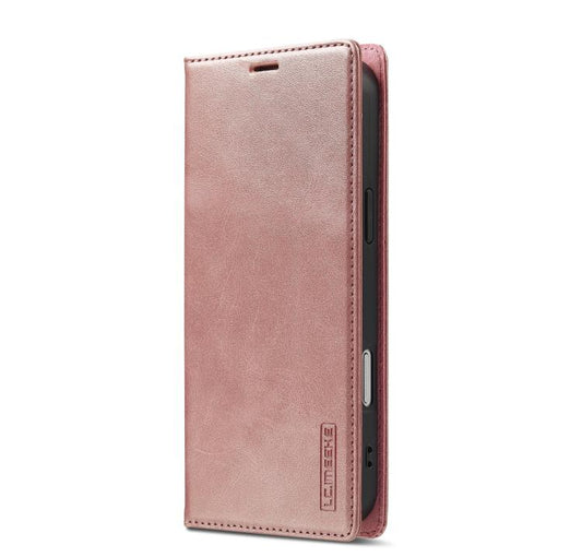 For iPhone 17 Pro LC.IMEEKE Strong Magnetism Microfiber Leather Phone Case(Rose Gold) by LC.IMEEKE