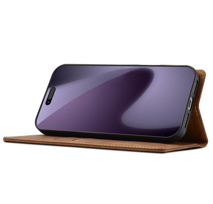 For iPhone 17 Pro LC.IMEEKE Strong Magnetism Microfiber Leather Phone Case(Brown) by LC.IMEEKE