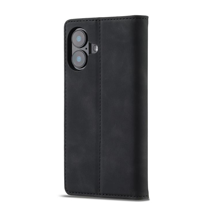 For iPhone 17 LC.IMEEKE Strong Magnetism Microfiber Leather Phone Case(Black) by LC.IMEEKE