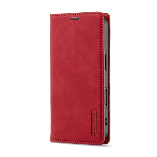 For iPhone 17 LC.IMEEKE Strong Magnetism Microfiber Leather Phone Case(Red) by LC.IMEEKE