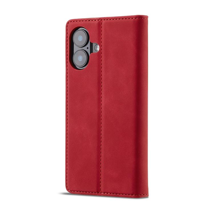 For iPhone 17 LC.IMEEKE Strong Magnetism Microfiber Leather Phone Case(Red) by LC.IMEEKE