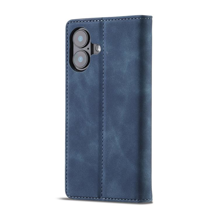 For iPhone 17 LC.IMEEKE Strong Magnetism Microfiber Leather Phone Case(Blue) by LC.IMEEKE