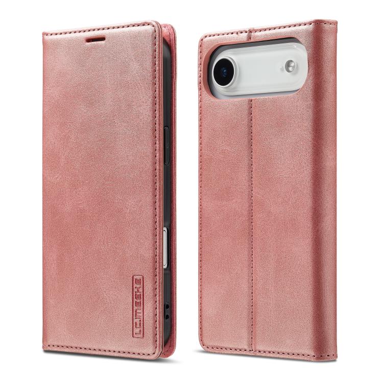 For iPhone Air LC.IMEEKE Strong Magnetism Microfiber Leather Phone Case(Rose Gold) by LC.IMEEKE