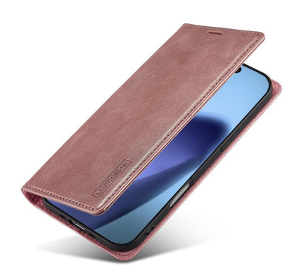 For iPhone Air LC.IMEEKE Strong Magnetism Microfiber Leather Phone Case(Rose Gold) by LC.IMEEKE