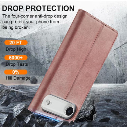 For iPhone Air LC.IMEEKE Strong Magnetism Microfiber Leather Phone Case(Rose Gold) by LC.IMEEKE