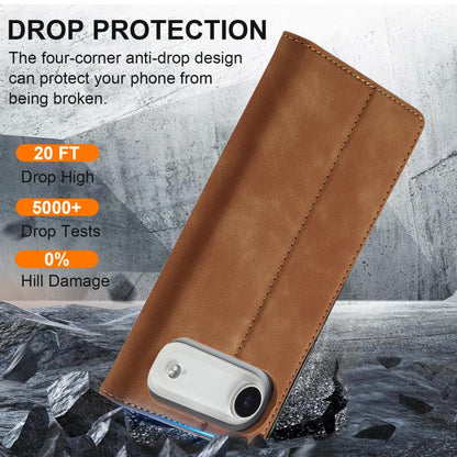 For iPhone Air LC.IMEEKE Strong Magnetism Microfiber Leather Phone Case(Brown) by LC.IMEEKE