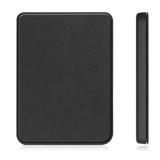 For KOBO Clara Colour 2024 / BW Solid Color Voltage Caster TPU Leather Smart Tablet Case(Black) by bashfashion