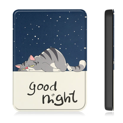 For KOBO Clara Colour 2024 / BW Painted Voltage Caster TPU Leather Smart Tablet Case(Lazy Cat) by bashfashion