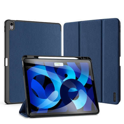 For iPad Air 13 2024 / 2025 DUX DUCIS Domo Series Cloth Texture Magnetic Leather Tablet Case(Blue) by DUX DUCIS