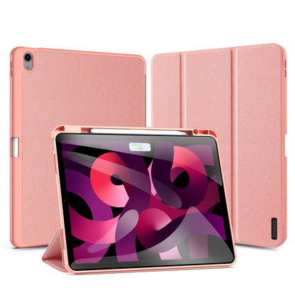 For iPad Air 13 2024 / 2025 DUX DUCIS Domo Series Cloth Texture Magnetic Leather Tablet Case(Pink) by DUX DUCIS