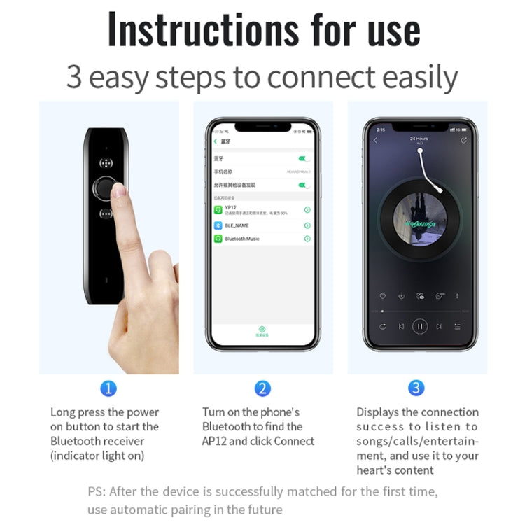 JNN L3 Bluetooth 4.2 Audio Receiver MP3 Player, Memory:4GB(Black) by JNN