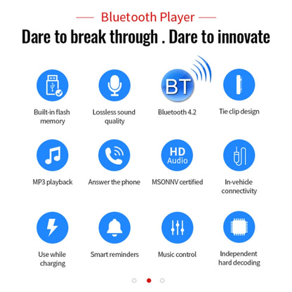 JNN L3 Bluetooth 4.2 Audio Receiver MP3 Player, Memory:8GB(Black) by JNN