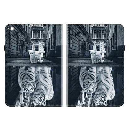 For iPad mini 5 / 4 / 3 / 2 Crystal Texture Painted Leather Smart Tablet Case(Cat Reflection Tiger) by bashfashion