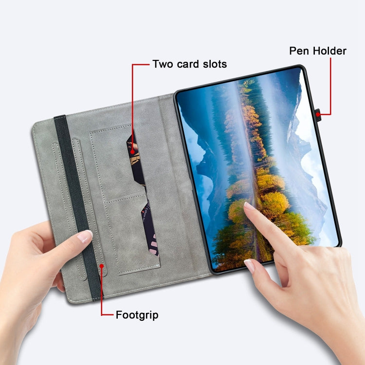 For iPad mini 6 / mini 2024 Crystal Texture Painted Leather Smart Tablet Case(Cat Reflection Tiger) by bashfashion
