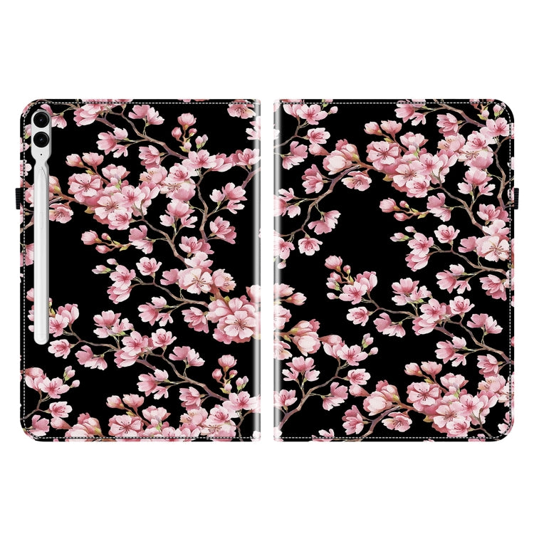 For Samsung Galaxy Tab S9+ / S9 FE+ Crystal Texture Painted Leather Tablet Case(Plum Bossom) by bashfashion