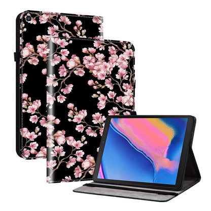 For Samsung Galaxy Tab A 8.0 2019 Crystal Texture Painted Leather Tablet Case(Plum Bossom) by bashfashion