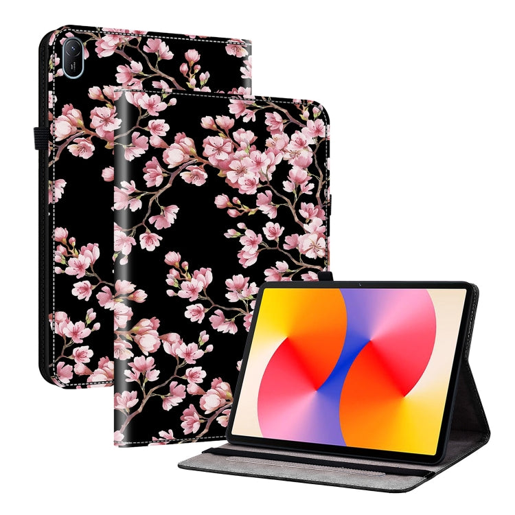 For Huawei MatePad SE 11 2024 Crystal Texture Painted Leather Smart Tablet Case(Plum Bossom) by bashfashion
