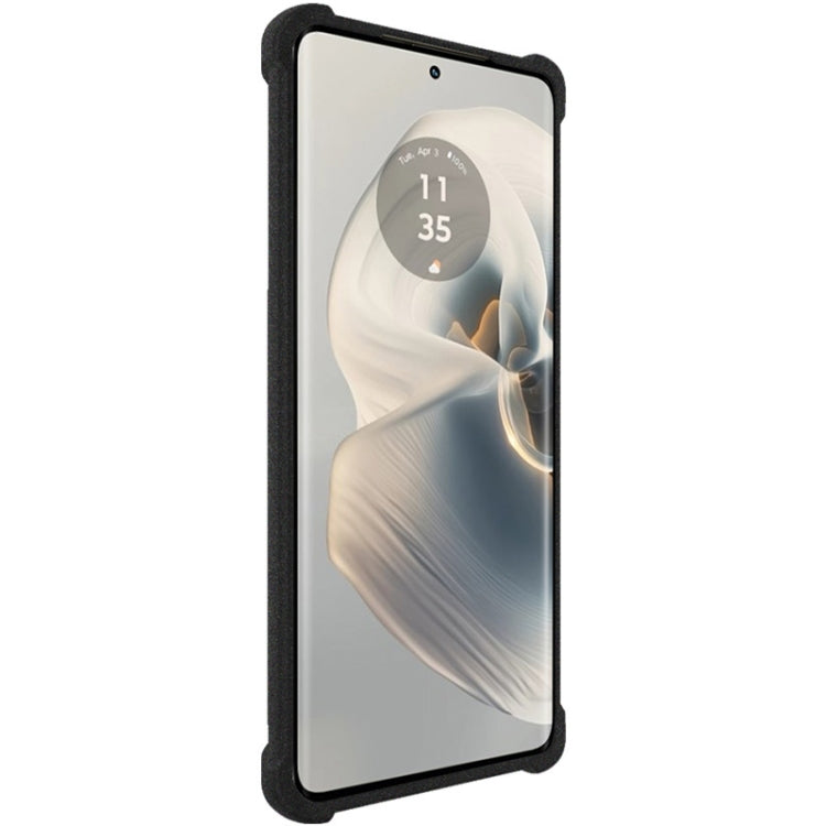 For Motorola Edge 50 Pro imak Shockproof Airbag TPU Phone Case(Matte Black) by imak