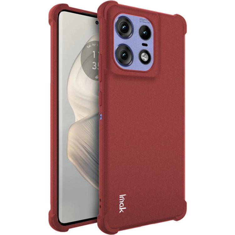 For Motorola Edge 50 Pro imak Shockproof Airbag TPU Phone Case(Matte Red) by imak