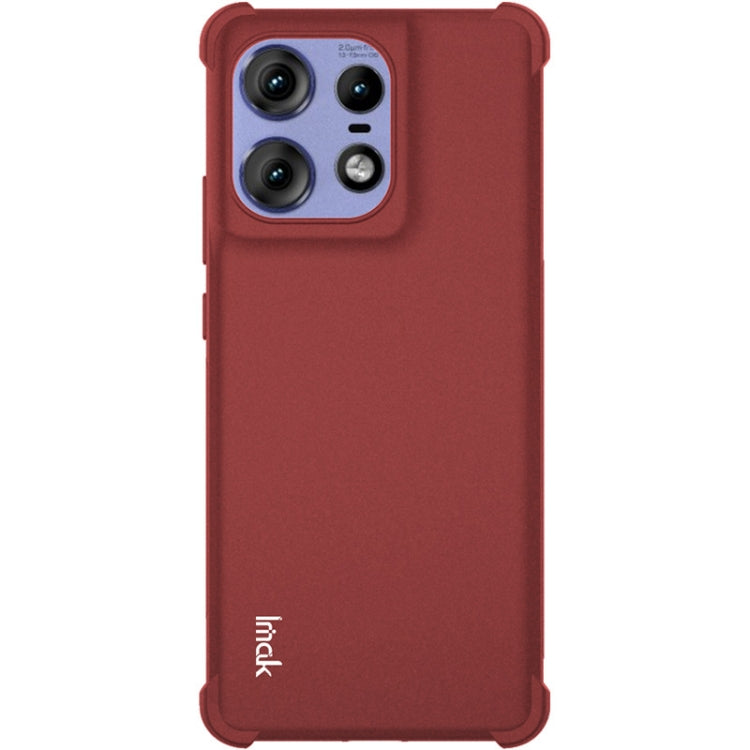 For Motorola Edge 50 Pro imak Shockproof Airbag TPU Phone Case(Matte Red) by imak