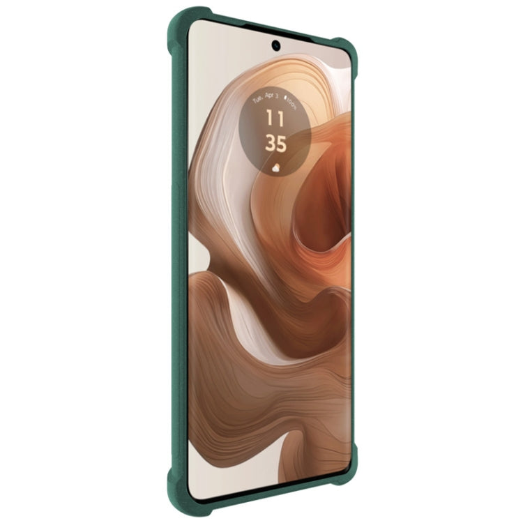 For Motorola Edge 50 Ultra 5G imak Shockproof Airbag TPU Phone Case(Matte Green) by imak