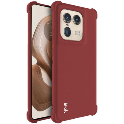 For Motorola Edge 50 Ultra 5G imak Shockproof Airbag TPU Phone Case(Matte Red) by imak