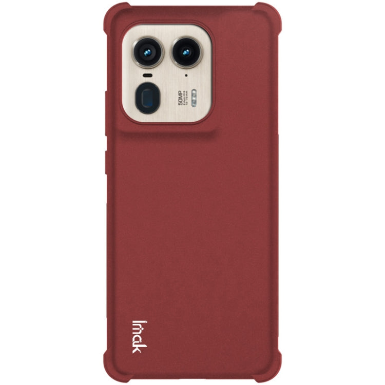 For Motorola Edge 50 Ultra 5G imak Shockproof Airbag TPU Phone Case(Matte Red) by imak