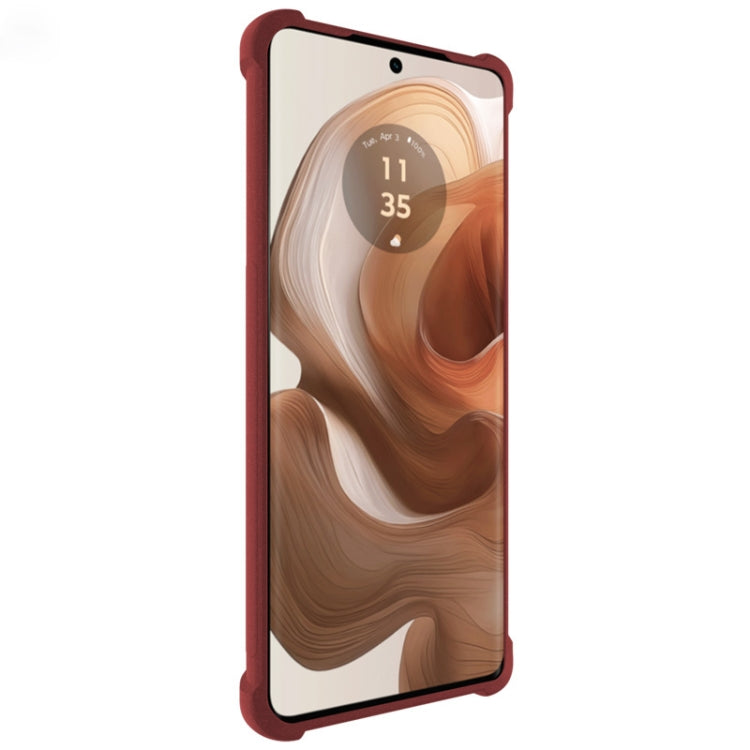 For Motorola Edge 50 Ultra 5G imak Shockproof Airbag TPU Phone Case(Matte Red) by imak